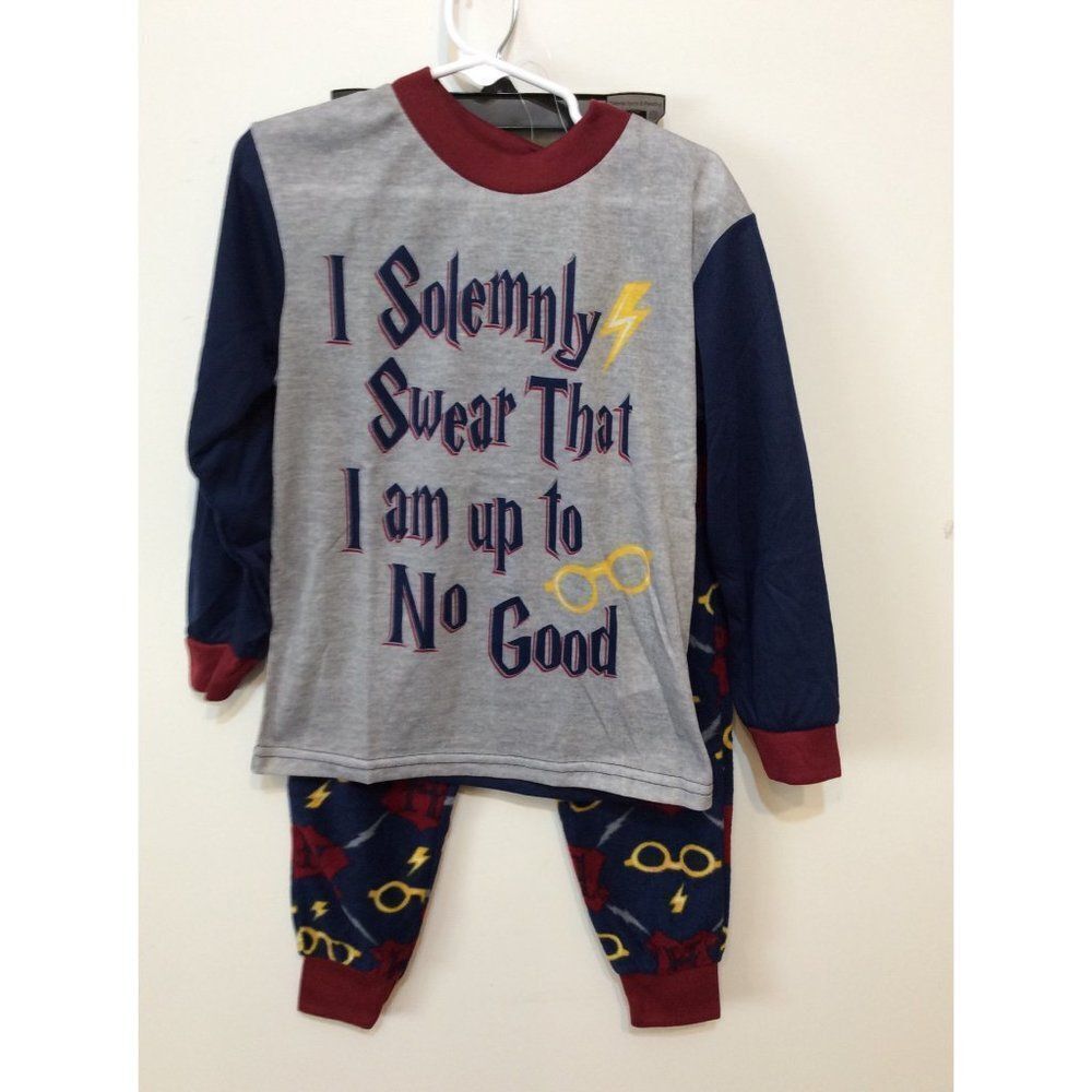 Harry Potter Flame Resistant Set  4 Navy/Burgundy/Grey Polyester - Picture 3 of 5